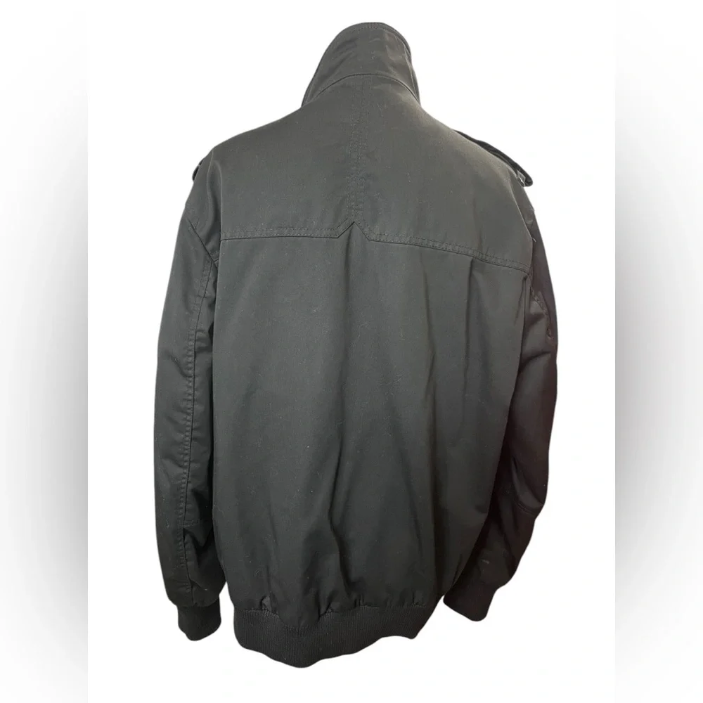 H&M Black Utility Bomber Jacket Men’s 46R Quilted Zip Military Style